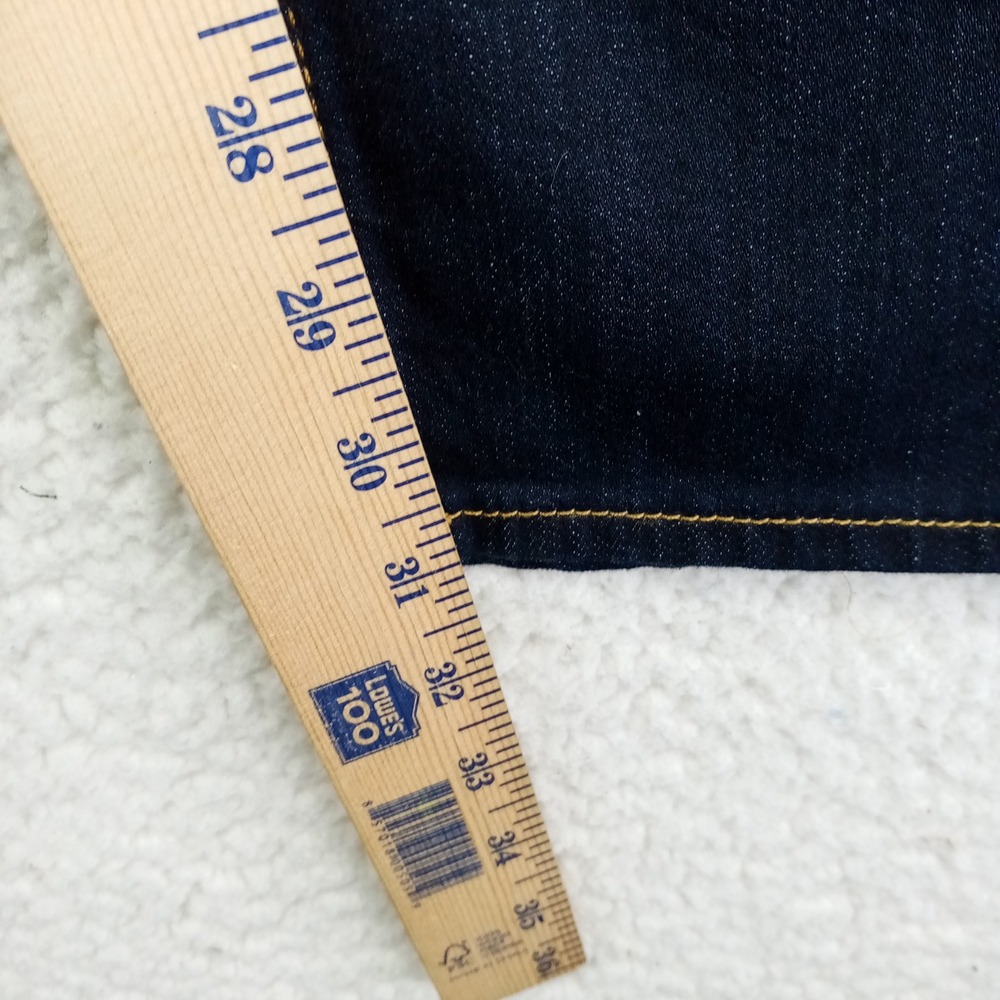 Gap 1969 Real Straight Rinse Dark Wash Denim Jeans Womens 33R - Picture 7 of 11
